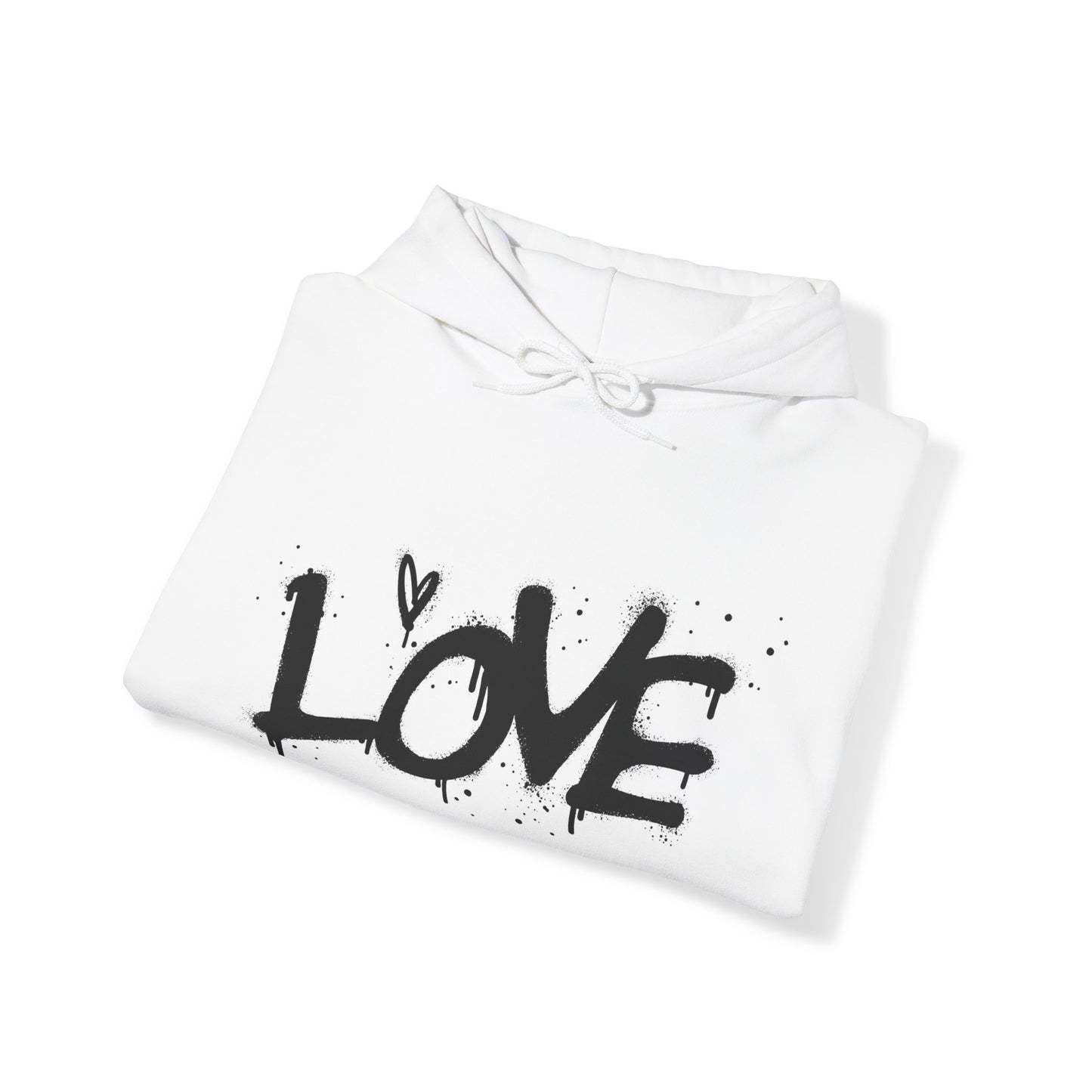 White and Black Graffiti Love Hoodie